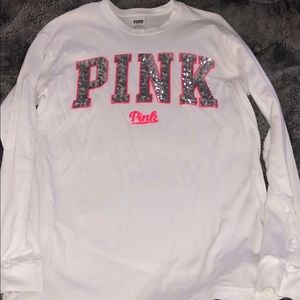 VS PINK Bling Long Sleeve Tee